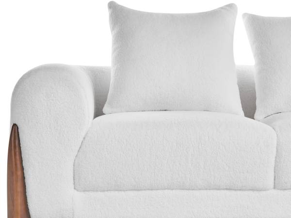 2-Sitzer Sofa VINLIDEN Braun - Weiß - Naturfaser - 180 x 62 x 87 cm