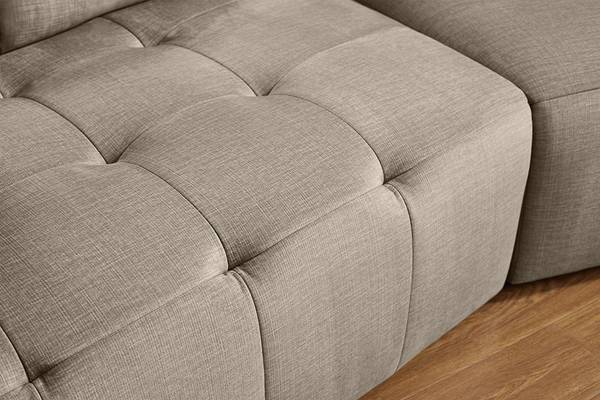 5-Sitzer Sofa ROYAL Beige - Polyester - Webstoff - Velours - 295 x 86 x 145 cm
