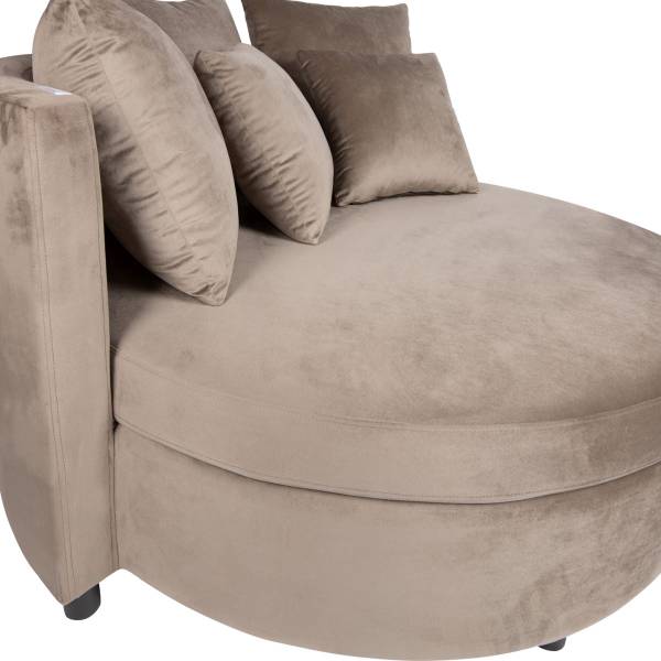 Sessel FAYEN Beige - Samt - 121 x 68 x 121 cm
