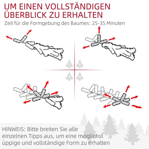 Weihnachtsbaum 830-726V01GN Grün - Kunststoff - 74 x 180 x 74 cm