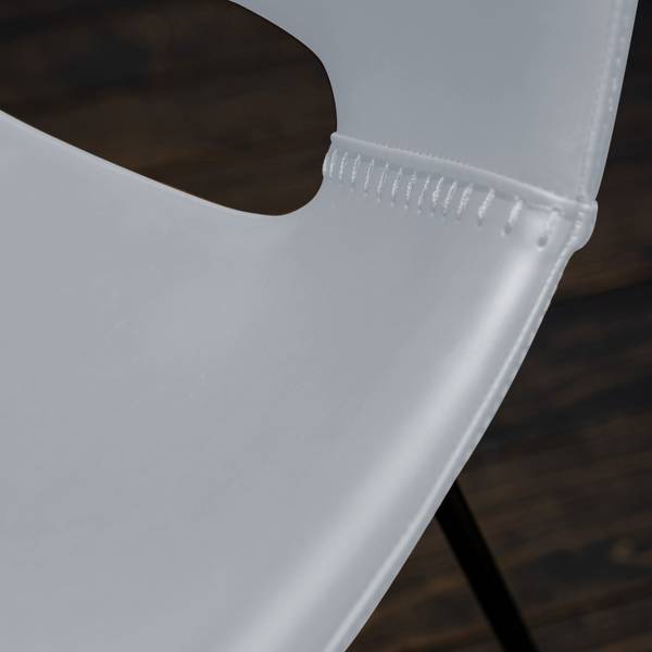 Chaise ASCO cuir synthétique Blanc - Cuir synthétique - 49 x 80 x 55 cm