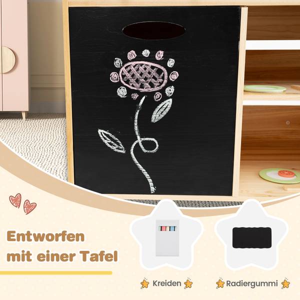 Barbecue Grill Set FB32493 bruin - plaatmateriaal op houtbasis - 40 x 90 x 69 cm