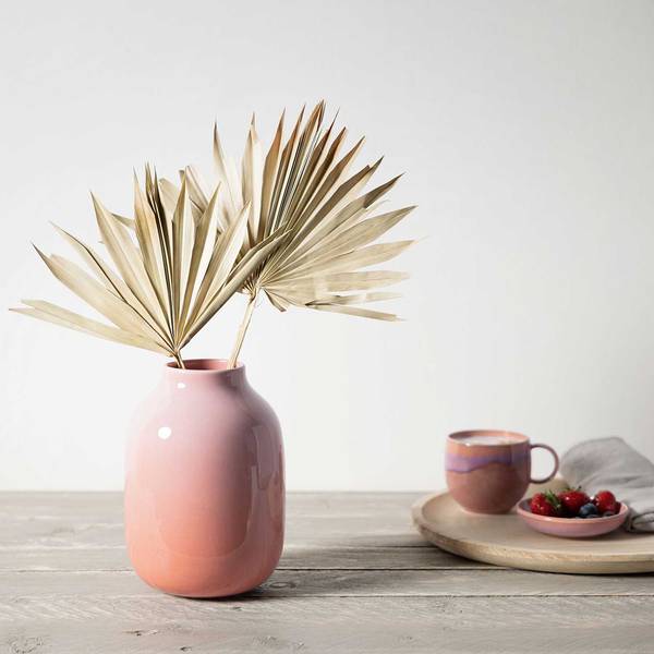 Vase Nek Perlemor Home Pink - Keramik - 16 x 22 x 16 cm