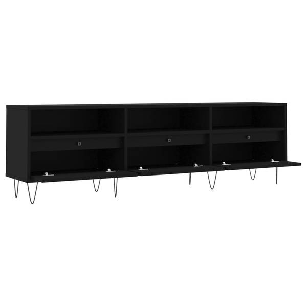 TV-Schrank 3029851 Schwarz - Eisen - 30 x 44 x 150 cm