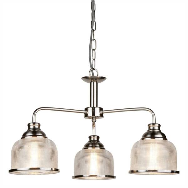 Bistro Pendentif Argenté - Verre - 56 x 88 x 56 cm