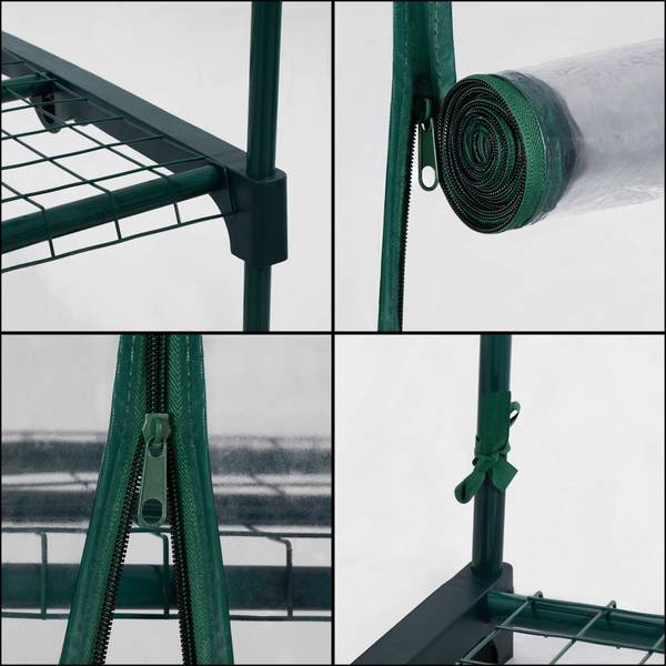 Gewächshaus GT0007 Grün - Metall - 70 x 190 x 50 cm