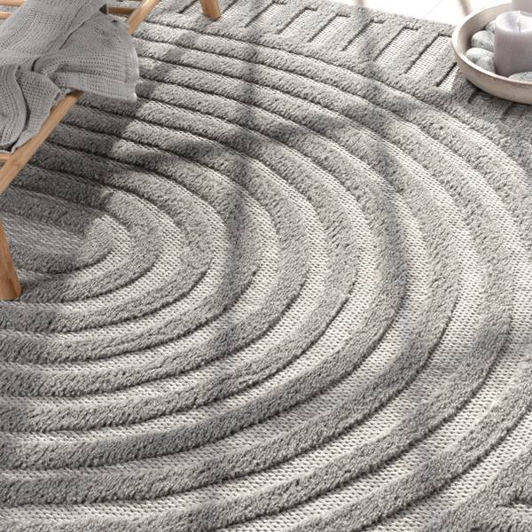 OUTDOORTEPPICH 120/120 cm Livorno 674 Grau