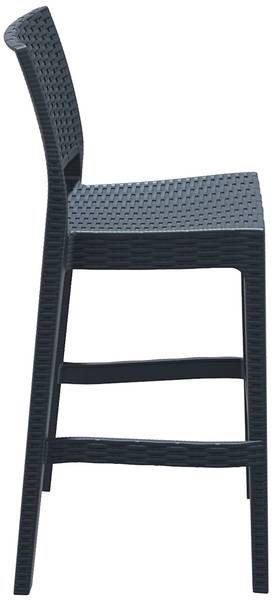 Barhocker Jamaica 2er Set Grau - Polyamid - 40 x 108 x 51 cm