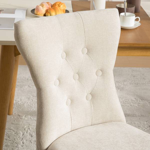 Esszimmerstühle BenchAir 2er-Set Beige - Chenille - 63 x 92 x 45 cm