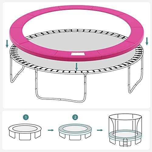 Trampoline Bissau Rose foncé - Matière plastique - 305 x 12 x 305 cm