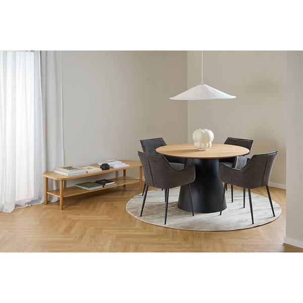 Esstisch Soli Beige - Holz teilmassiv - 120 x 75 x 120 cm