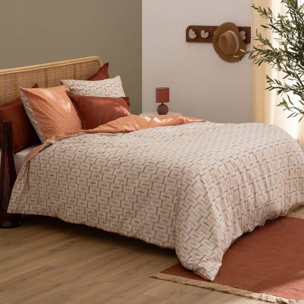 Bettgarnitur POSEI Beige - Naturfaser - 220 x 1 x 240 cm