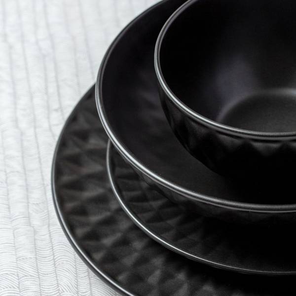 Dessertteller 10-141-121 Schwarz - Keramik - 20 x 2 x 20 cm