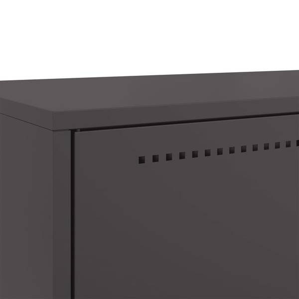 Highboard DE8520 Schwarz - Metall - 68 x 112 x 39 cm