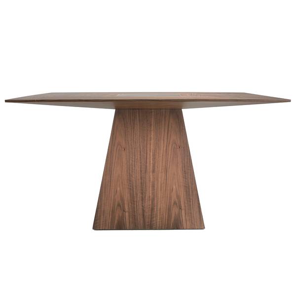 Table à manger 1079 Noir - Marron - Noyer - 150 x 79 x 150 cm
