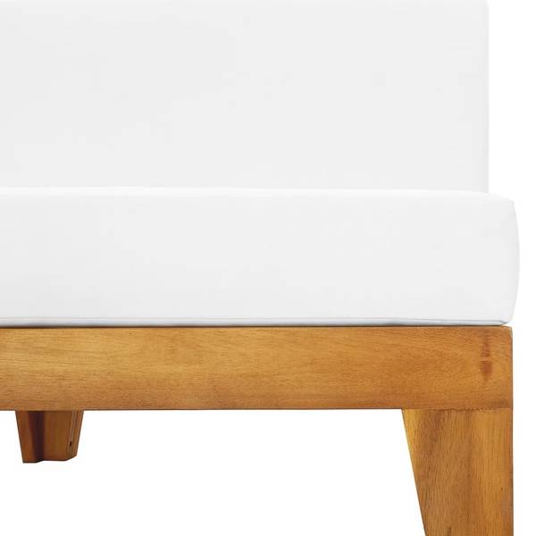 Canapé central 3008578-3 Blanc - Acacia - 66 x 62 x 69 cm