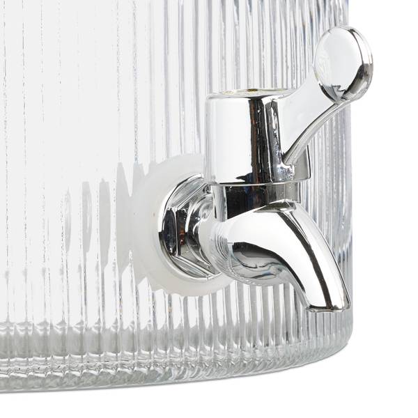 Dekorativer Getränkespender 2,8 Liter Silber - Eisen - 18 x 15 x 25 cm