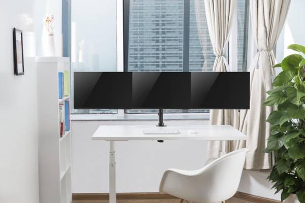 Monitorständer LUMLDT07-C036 Schwarz - Metall - 89 x 50 x 2 cm