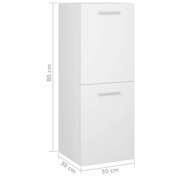 Meubles de bain 3007823 Blanc - Bois manufacturé - Matière plastique - 60 x 46 x 38 cm