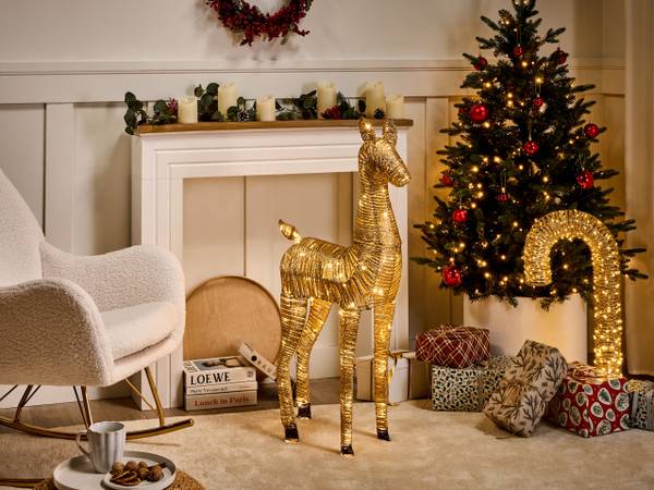 Décoration LED AKUREYRI Doré - Métal - 54 x 110 x 25 cm