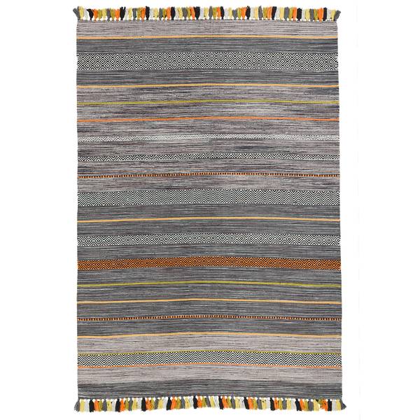 Kelim Teppich Kalleen Anthrazit - 170 x 240 cm
