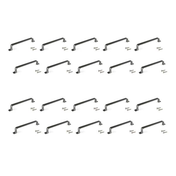 Möbelgriff Kobe 20er-Set Grau - Metall - 2 x 3 x 16 cm