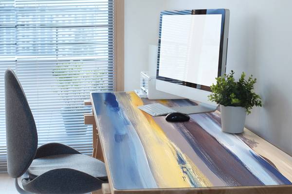 Tischmatte Azzur Braun - Polyester PVC - 90 x 45 x 1 cm