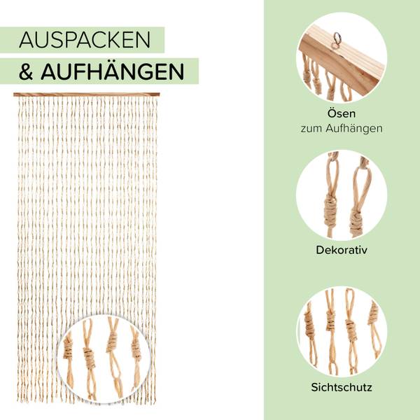 Vorhang CIRCLES Beige - Papier - 90 x 200 x 2 cm
