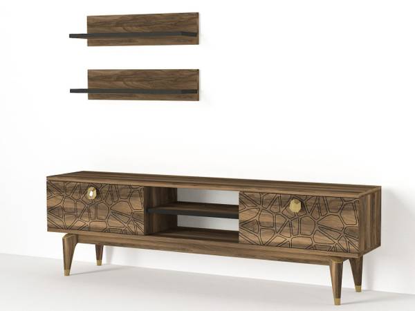 Wohnwand Royal Walnuss Braun - Holzwerkstoff - 150 x 45 x 30 cm