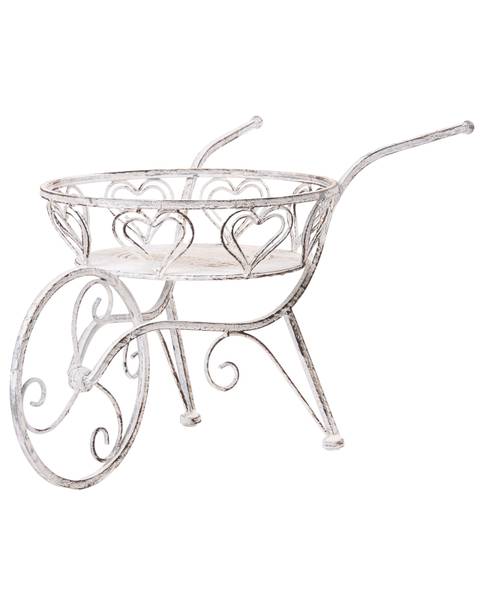 Outdoor Blumentopf VETCH Weiß - Metall - 58 x 31 x 35 cm