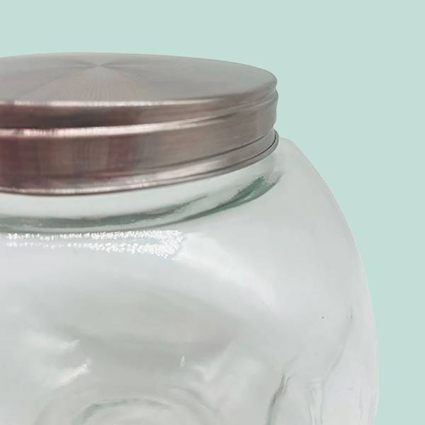 Bonbonglas 6er Set 480 ml Silber - Silikon - 11 x 11 x 8 cm