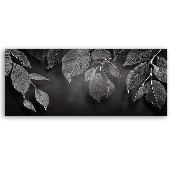 Wandbild minimalismus blätter pflanzen 150 x 50 cm