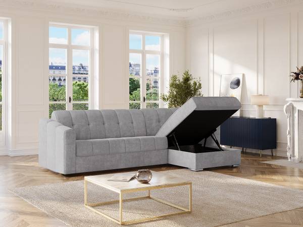 Schlafsofa DARIELO Hellgrau