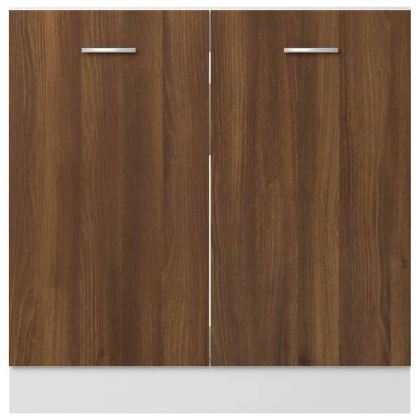 Hangende Kast 3016496-2 bruin - donker eikenhout - 80 x 81 x 46 cm