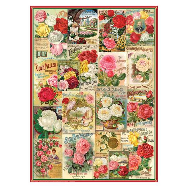 Puzzle Rosen Saatgutkataloge Papier - 26 x 6 x 36 cm