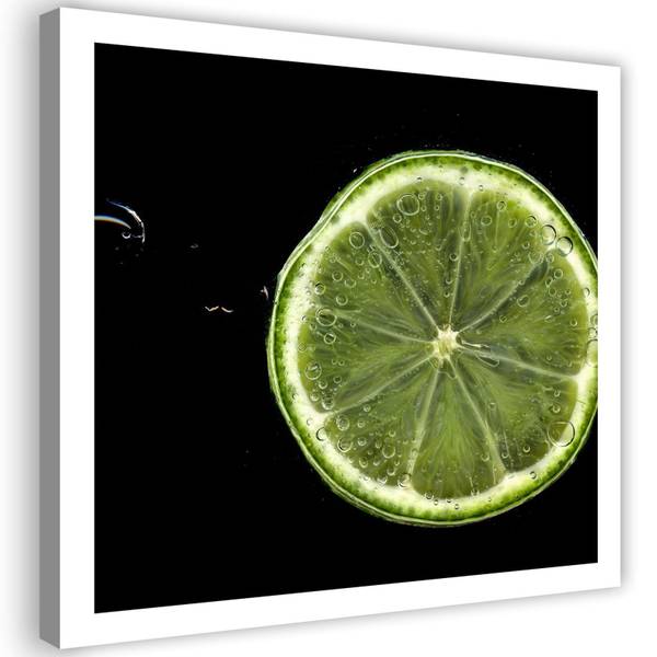 Wandbild limettenscheibe 40 x 40 cm