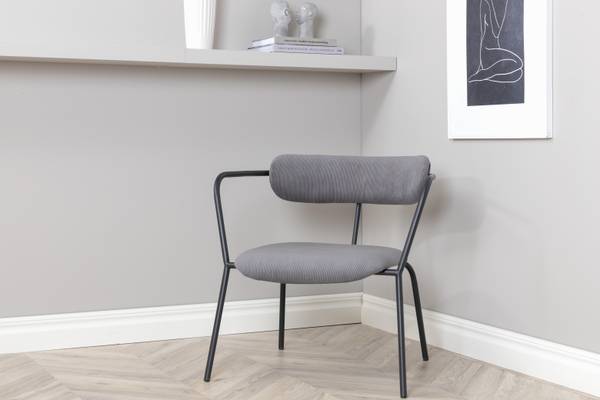 Sessel DUFFY AC 1NOS Grau - Flachgewebe - Velours - 55 x 95 x 66 cm