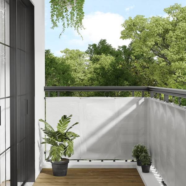 AEREY Balkon Sichtschutz – 60x700 Cm, Wasserdicht, Blickdicht, Creme-Farbe, Mit Kabelbindern