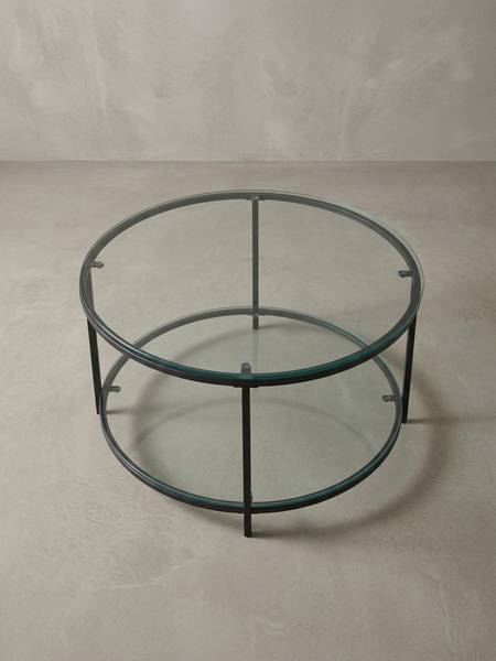 Couchtisch TREBBIA mit zwei Ablagen Metall - 80 x 45 x 80 cm