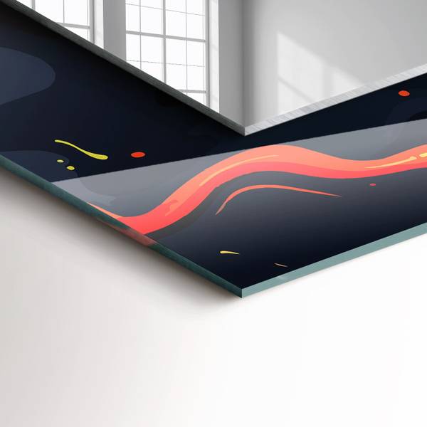 Wandspiegel Vulkanische Lava Höhe: 80 cm