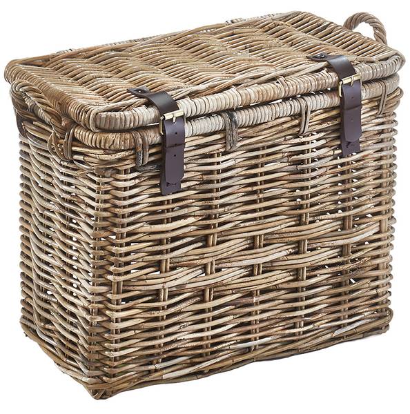 Universalkorb Laura Grau - Rattan - 33 x 46 x 61 cm