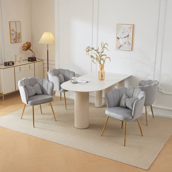 Esszimmerstuhl FlowerSunKiss (4er Set) Grau - 4er Set