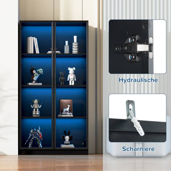 Vitrinenschrank Ourea Ⅱ Tiefe: 80 cm