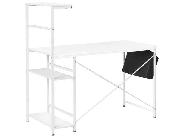 Bureau ARAMINGO Blanc - Bois manufacturé - 120 x 120 x 60 cm