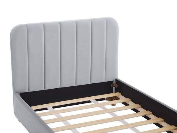 Bettrahmen ROGADI Grau - Textil - 201 x 80 x 97 cm