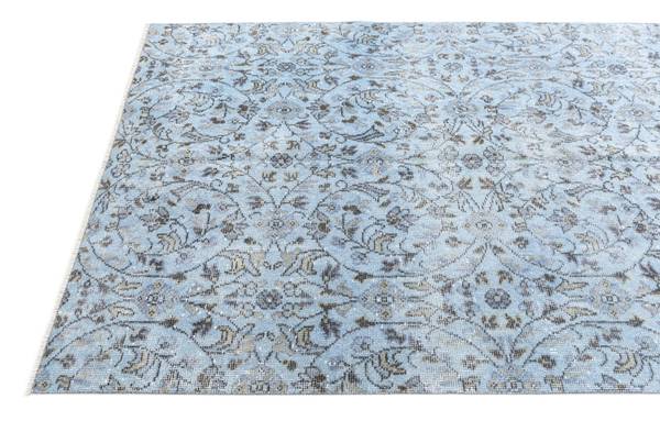 Tapis Ultra Vintage DCXXI Bleu - Laine - 130 x 1 x 257 cm