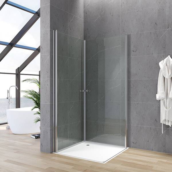 Eckdusche Pendeltür CANNES 80 x 80 cm