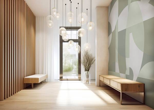 Panorama-Tapete Teibi Grün