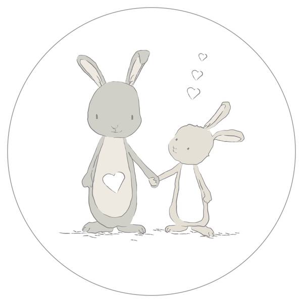 Komplettbettset Fox + Bunny II Weiß - Holzwerkstoff - 79 x 152 x 153 cm
