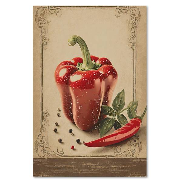 Wandbild paprika gemüse essen 40 x 60 cm